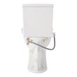 Lavrik Two-Piece Elongated Toilet with Reversible Tank - Bidet Seat  - Chrome Handle, , large image number 5