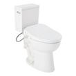 Lavrik Two-Piece Elongated Toilet with Reversible Tank - Bidet Seat  - Chrome Handle, , large image number 1