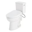 Lavrik Two-Piece Elongated Toilet with Reversible Tank - Bidet Seat  - Chrome Handle, , large image number 2