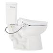 Lavrik Two-Piece Elongated Toilet with Reversible Tank - Bidet Seat  - Chrome Handle, , large image number 4