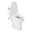 Lavrik Two-Piece Elongated Toilet with Reversible Tank - Bidet Seat  - Matte Black Handle, , large image number 2