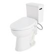 Lavrik Two-Piece Elongated Toilet with Reversible Tank - Bidet Seat  - Matte Black Handle, , large image number 1