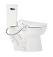 Lavrik Two-Piece Elongated Toilet with Reversible Tank - Bidet Seat  - Matte Black Handle, , large image number 3