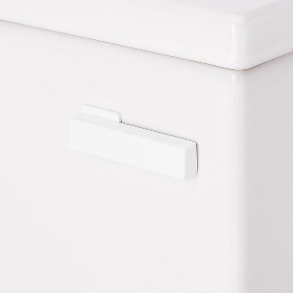 Lavrik Two-Piece Elongated Toilet with Reversible Tank - Bidet Seat  - White Handle, , large image number 5