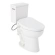 Lavrik Two-Piece Elongated Toilet with Reversible Tank - Bidet Seat  - Brushed Nickel Handle, , large image number 0