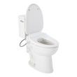 Lavrik Two-Piece Elongated Toilet with Reversible Tank - Bidet Seat  - Brushed Nickel Handle, , large image number 2