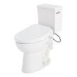 Lavrik Two-Piece Elongated Toilet with Reversible Tank - Bidet Seat  - Brushed Nickel Handle, , large image number 1