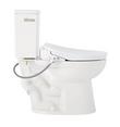 Lavrik Two-Piece Elongated Toilet with Reversible Tank - Bidet Seat  - Brushed Nickel Handle, , large image number 3