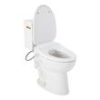 Lavrik Two-Piece Elongated Toilet with Reversible Tank - Bidet Seat  - Brushed Gold Handle, , large image number 2