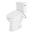Lavrik Two-Piece Elongated Toilet with Reversible Tank - Bidet Seat  - Brushed Gold Handle, , large image number 1