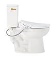Lavrik Two-Piece Elongated Toilet with Reversible Tank - Bidet Seat  - Brushed Gold Handle, , large image number 3