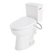 Lavrik Two-Piece Elongated Toilet with Reversible Tank - Bidet Seat  - Polished Nickel Handle, , large image number 1