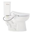 Lavrik Two-Piece Elongated Toilet with Reversible Tank - Bidet Seat  - Polished Nickel Handle, , large image number 3