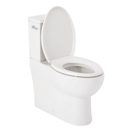 Lavrik Two-Piece Skirted Elongated Toilet with Reversible Tank