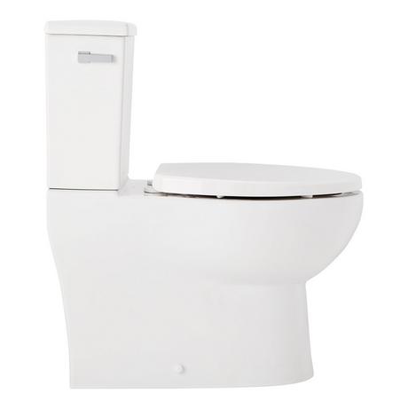 Lavrik Two-Piece Skirted Elongated Toilet with Reversible Tank