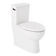 Lavrik Two-Piece Skirted Elongated Toilet with Reversible Tank - Matte Black Handle, , large image number 0