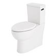 Lavrik Two-Piece Skirted Elongated Toilet with Reversible Tank - Matte Black Handle, , large image number 1