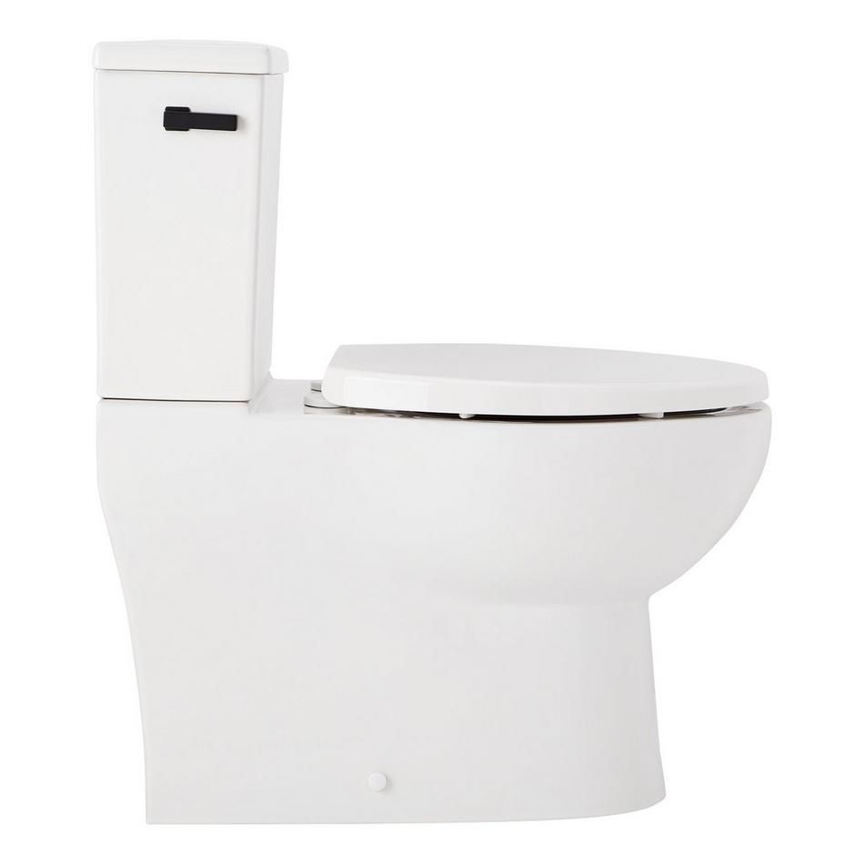 Lavrik Two-Piece Skirted Elongated Toilet with Reversible Tank - Matte Black Handle, , large image number 3