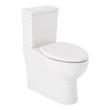 Lavrik Two-Piece Skirted Elongated Toilet with Reversible Tank - White Handle, , large image number 0