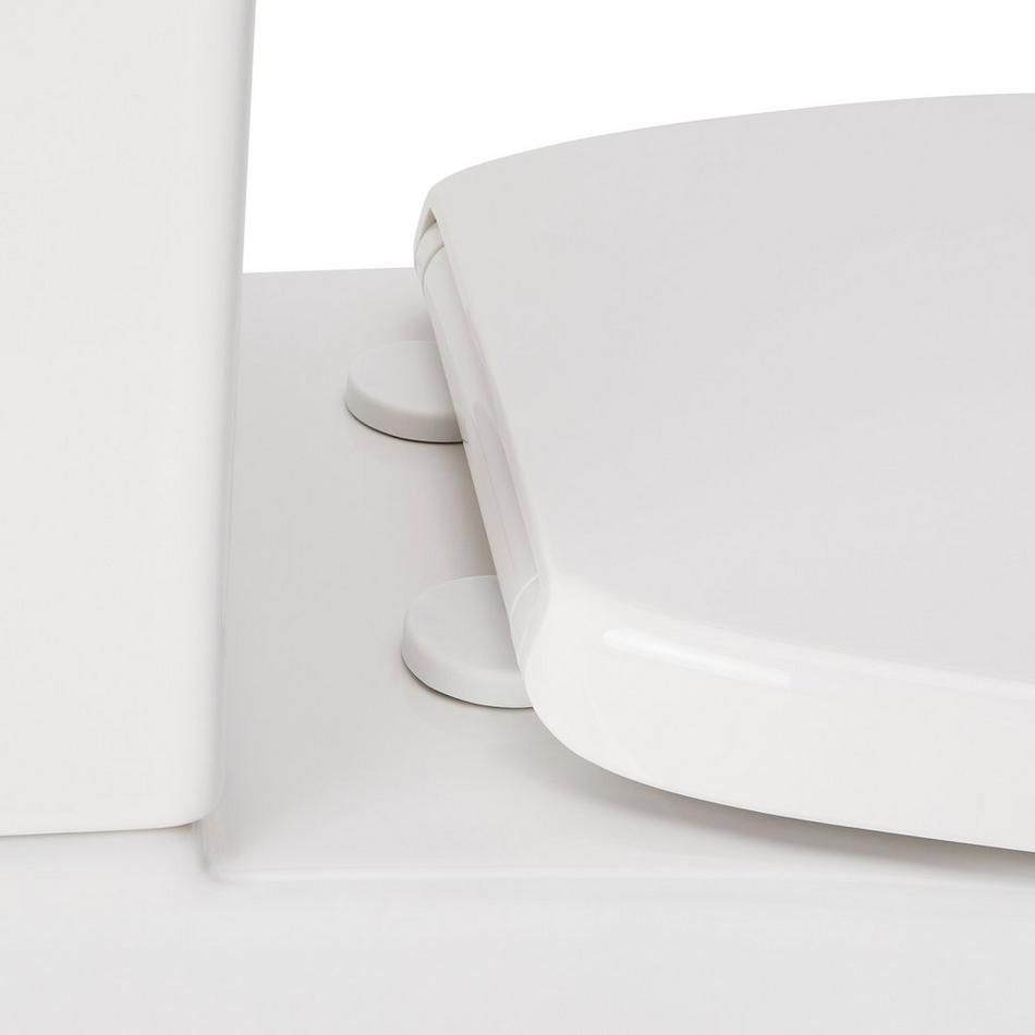 Lavrik Two-Piece Skirted Elongated Toilet with Reversible Tank - White Handle, , large image number 6