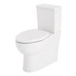 Lavrik Two-Piece Skirted Elongated Toilet with Reversible Tank - White Handle, , large image number 1