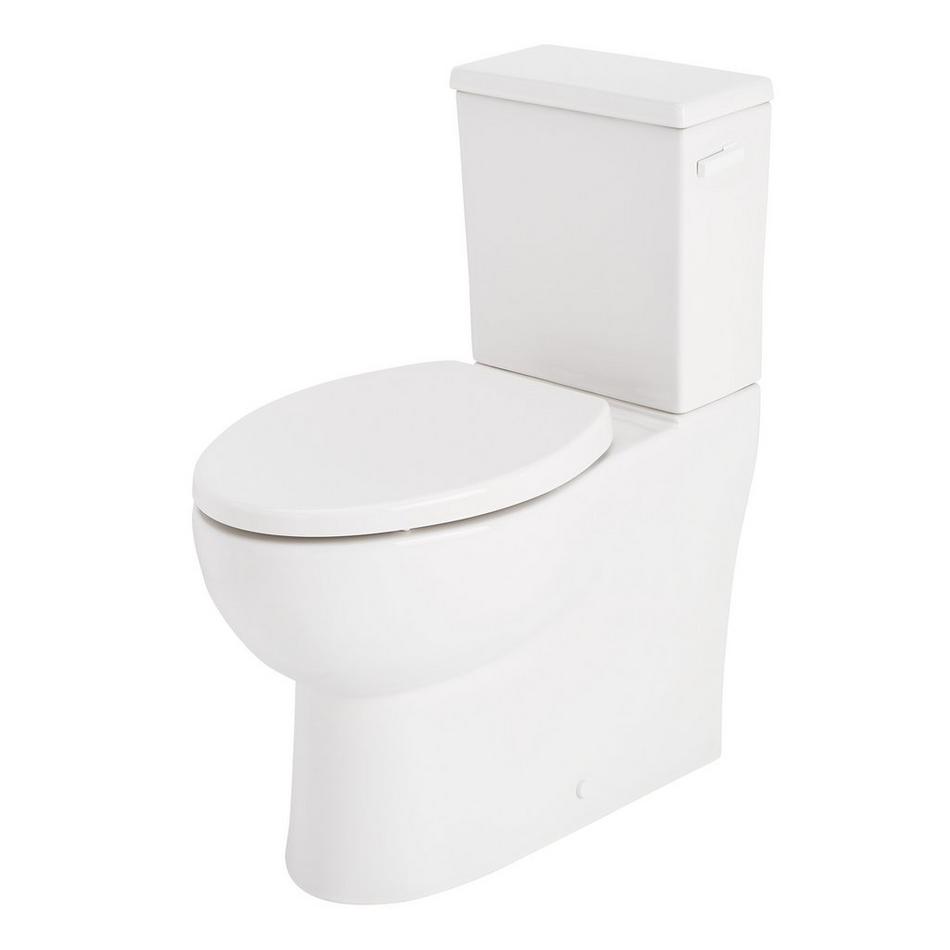 Lavrik Two-Piece Skirted Elongated Toilet with Reversible Tank - White Handle, , large image number 1