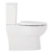 Lavrik Two-Piece Skirted Elongated Toilet with Reversible Tank - White Handle, , large image number 3