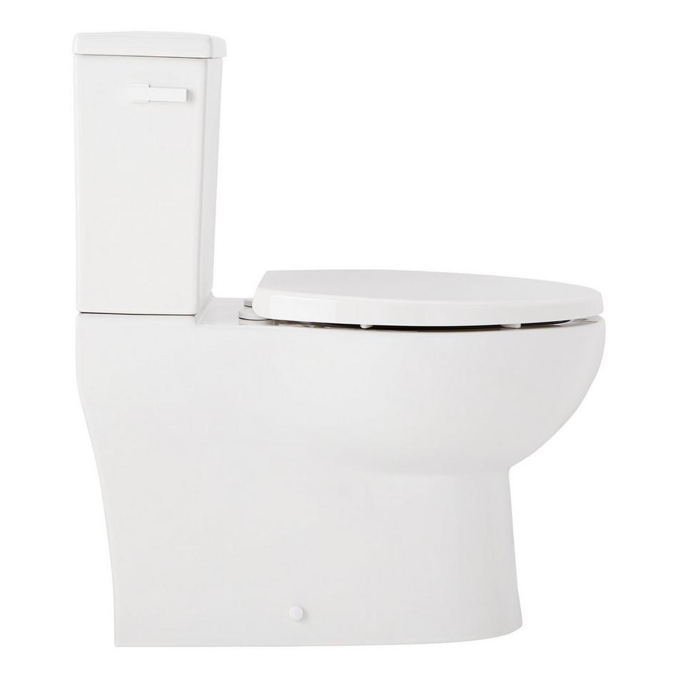 Lavrik Two-Piece Skirted Elongated Toilet with Reversible Tank - White Handle, , large image number 3