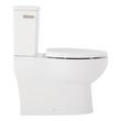 Lavrik Two-Piece Skirted Elongated Toilet with Reversible Tank - Brushed Nickel Handle, , large image number 3