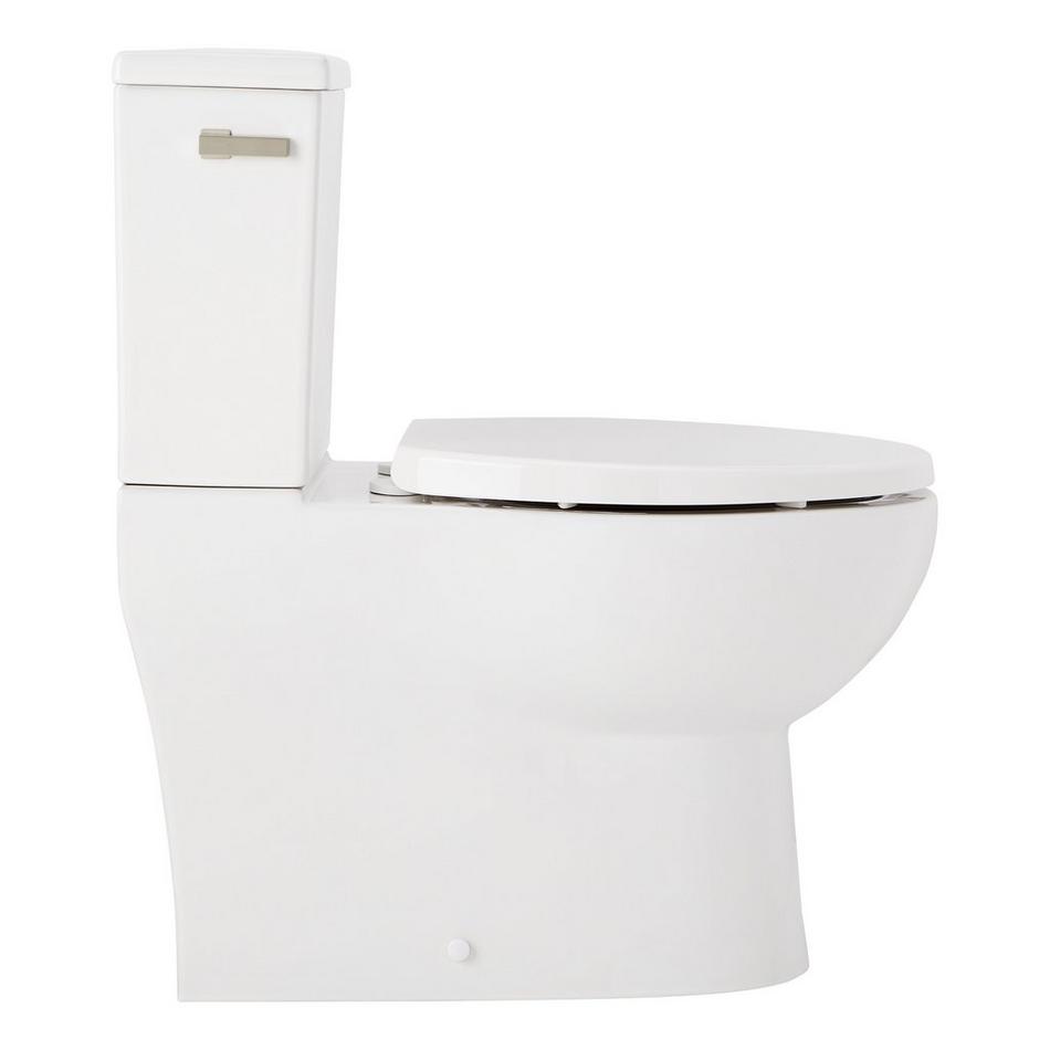 Lavrik Two-Piece Skirted Elongated Toilet with Reversible Tank - Brushed Nickel Handle, , large image number 3