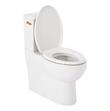 Lavrik Two-Piece Skirted Elongated Toilet with Reversible Tank - Brushed Gold Handle, , large image number 2