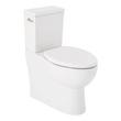 Lavrik Two-Piece Skirted Elongated Toilet with Reversible Tank - Polished Nickel Handle, , large image number 0