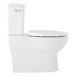Lavrik Two-Piece Skirted Elongated Toilet with Reversible Tank - Polished Nickel Handle, , large image number 3