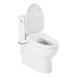 Lavrik Two-Piece Skirted Elongated Toilet with Reversible Tank - Bidet seat - Chrome Handle, , large image number 3