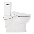 Lavrik Two-Piece Skirted Elongated Toilet with Reversible Tank - Bidet seat - Matte Black Handle, , large image number 3