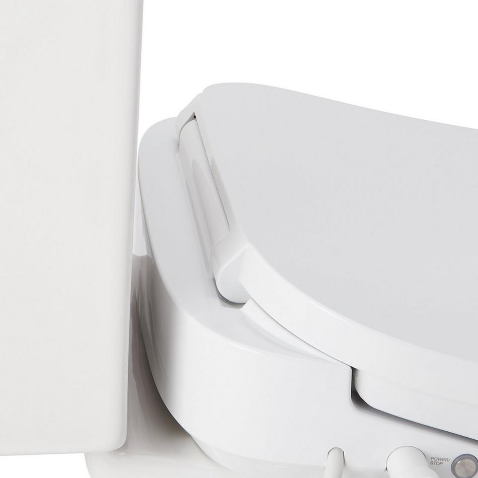 Lavrik Two-Piece Skirted Elongated Toilet with Reversible Tank - Bidet seat - White Handle, , large image number 6