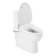 Lavrik Two-Piece Skirted Elongated Toilet with Reversible Tank - Bidet seat - White Handle, , large image number 2