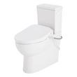 Lavrik Two-Piece Skirted Elongated Toilet with Reversible Tank - Bidet seat - White Handle, , large image number 1