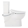 Lavrik Two-Piece Skirted Elongated Toilet with Reversible Tank - Bidet seat - White Handle, , large image number 3