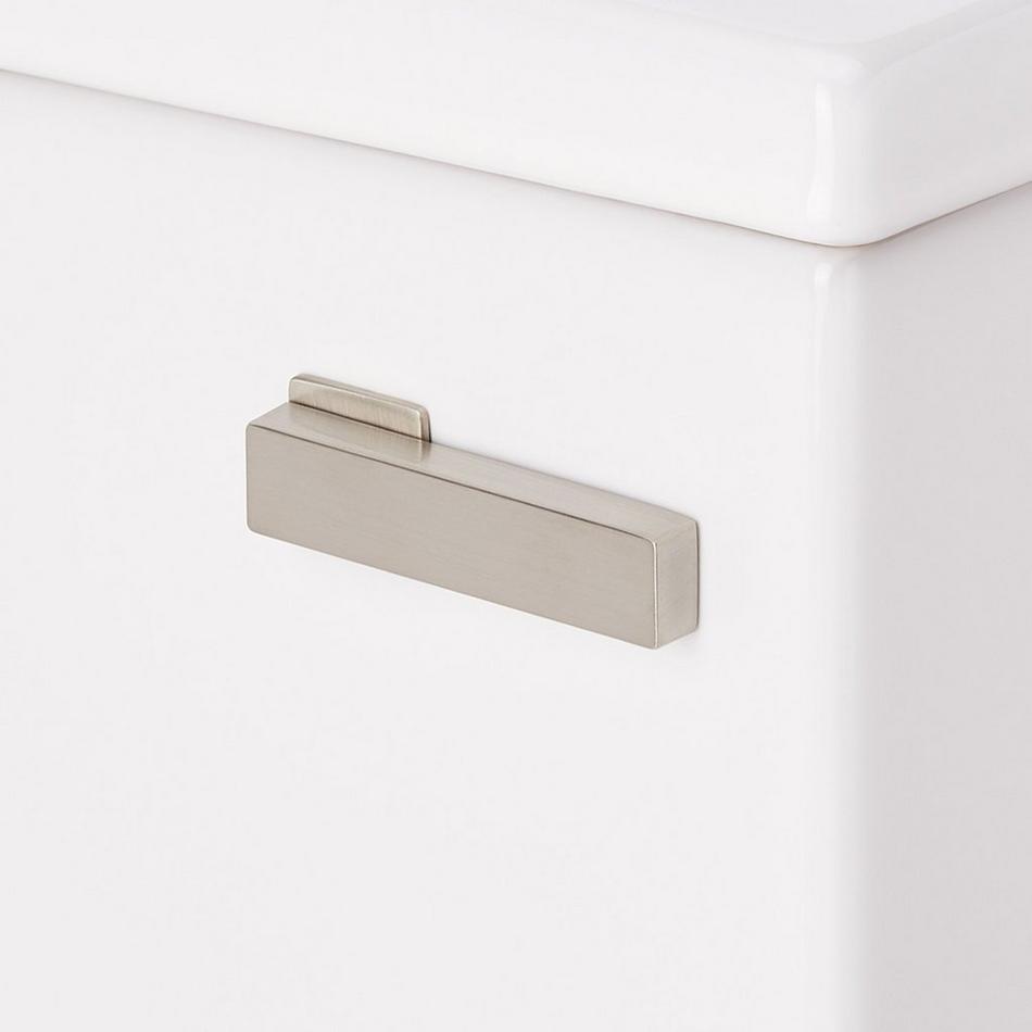 Lavrik Two-Piece Skirted Elongated Toilet with Reversible Tank - Bidet seat - Brushed Nickel Handle, , large image number 5