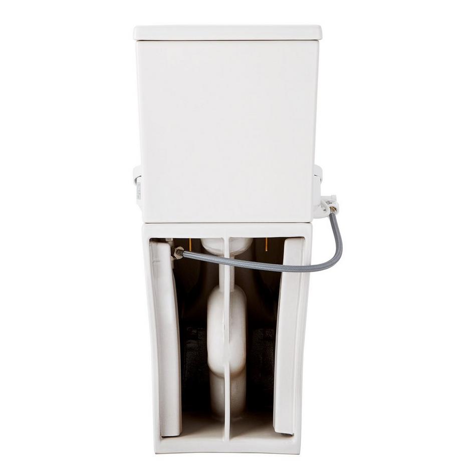 Lavrik Two-Piece Skirted Elongated Toilet with Reversible Tank - Bidet seat - Brushed Gold Handle, , large image number 4