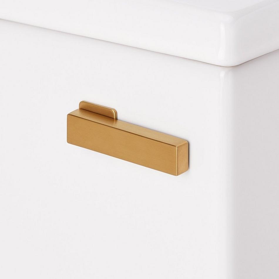 Lavrik Two-Piece Skirted Elongated Toilet with Reversible Tank - Bidet seat - Brushed Gold Handle, , large image number 5