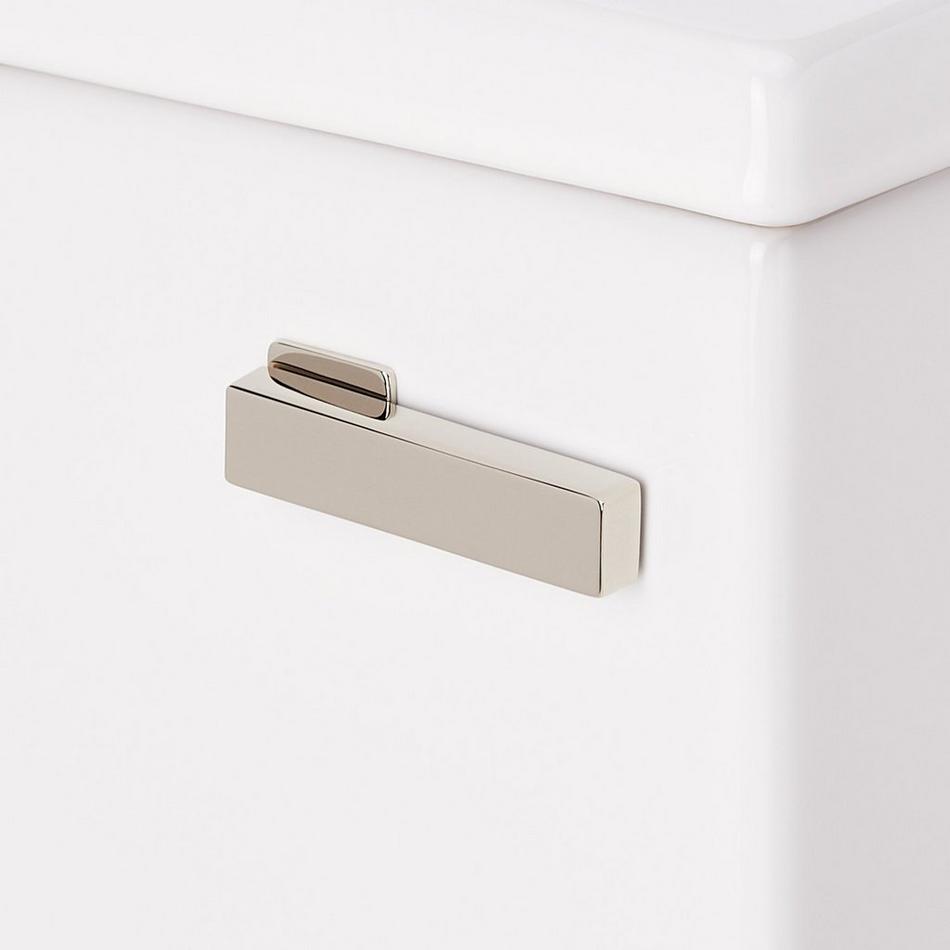 Lavrik Two-Piece Skirted Elongated Toilet with Reversible Tank - Bidet seat - Polished Nickel Handle, , large image number 5