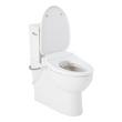 Lavrik Two-Piece Skirted Elongated Toilet with Reversible Tank - Bidet seat - Polished Nickel Handle, , large image number 2
