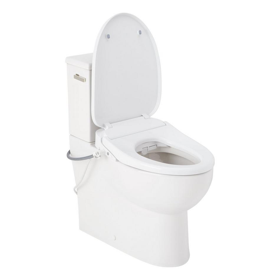 Lavrik Two-Piece Skirted Elongated Toilet with Reversible Tank - Bidet seat - Polished Nickel Handle, , large image number 2