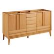 60" Sybill Double Vanity with Outlet - Natural Teak - Vanity Cabinet Only, , large image number 0