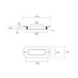 5" Gambon Recessed Brass Pocket Door Pull - Matte Black, , large image number 2