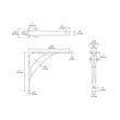 5-1/4" Veruca Brass Shelf Bracket - Brushed Nickel, , large image number 2