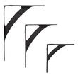 5-1/4" Veruca Brass Shelf Bracket - Matte Black, , large image number 1