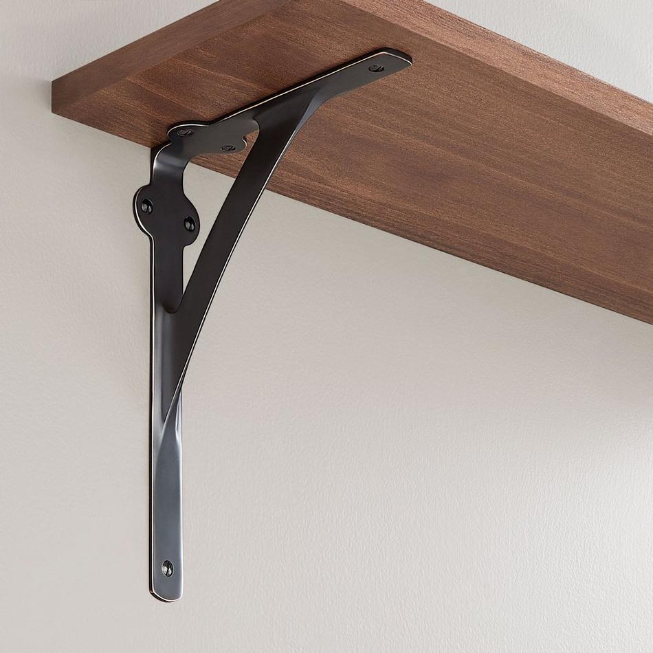 5-1/4" Veruca Brass Shelf Bracket - Oil Rubbed Bronze, , large image number 0